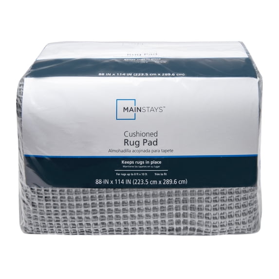 Mainstays Non-Skid Non-Slip Rug Pad, Gray, 8' x 10'