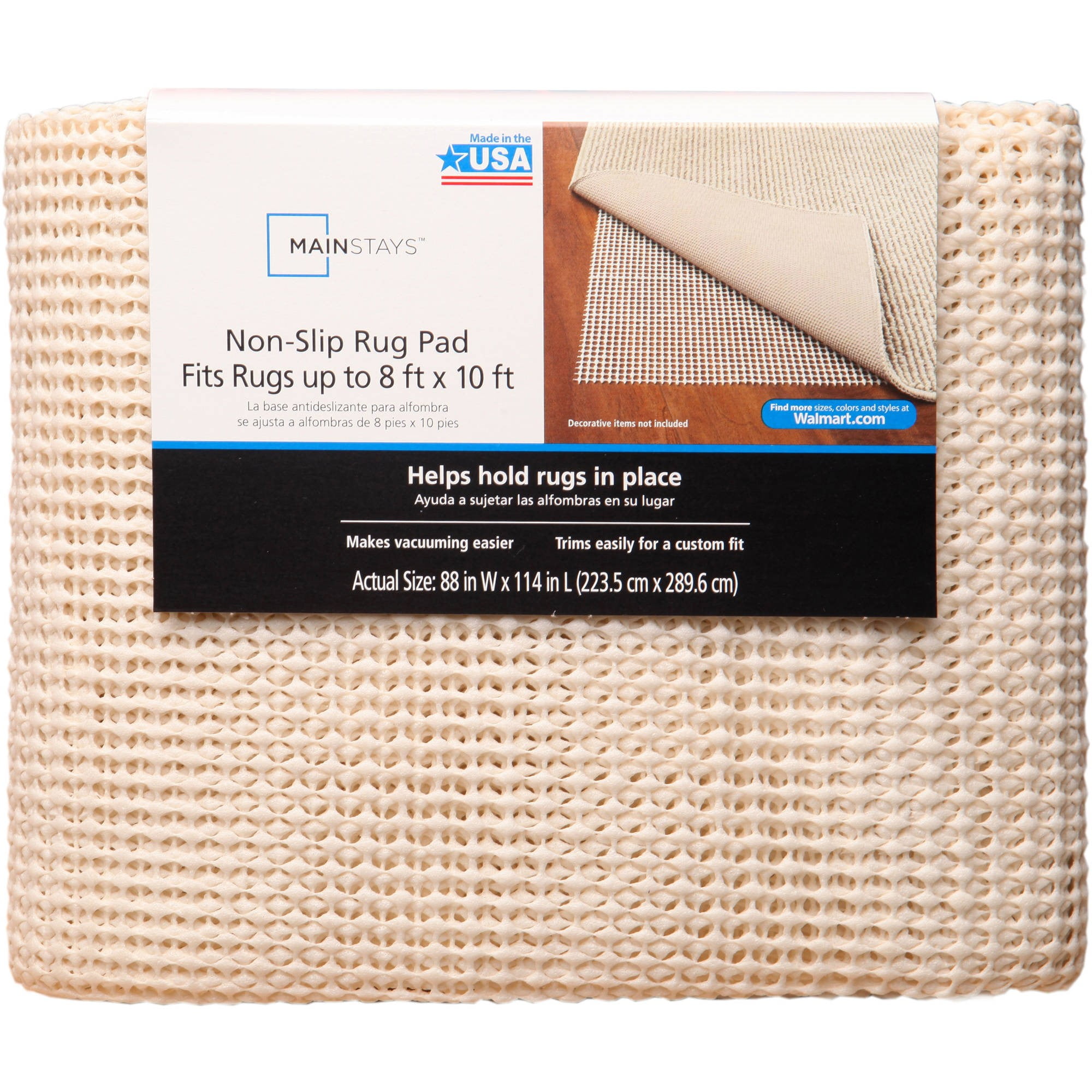 Mohawk Home Non-Slip Rug Grip 8 X 10 (ft) Rectangular PVC Non-Slip Rug Pad  in the Rug Pads department at