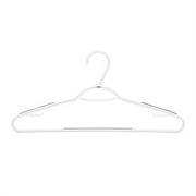 Mainstays Non-Slip Clothes Hangers, 10 Pack, White, Durable Plastic, TPE Strips