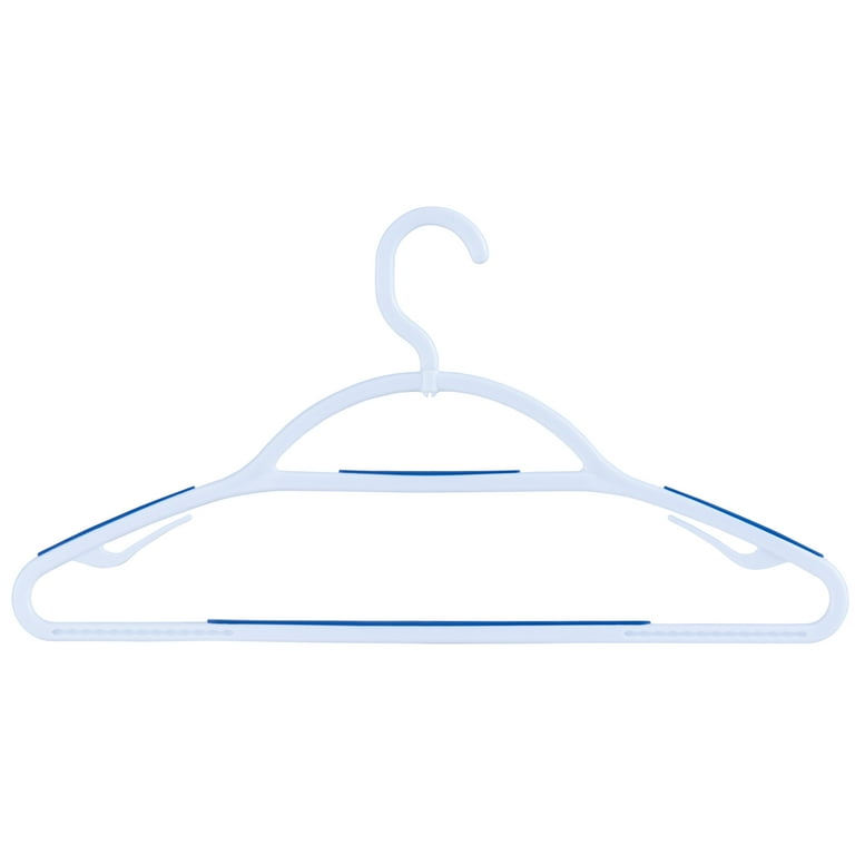 Mainstays Non-Slip Clothing Hangers, 5 Pack, Swivel Neck, White