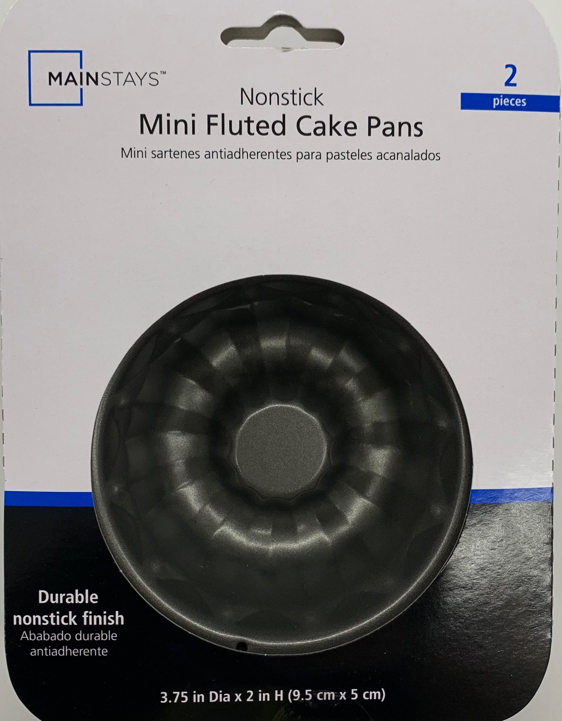 Mainstays NonStick Fluted Cake Pan, 2 Piece