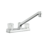 Mainstays Kitchen Faucet, Dual Acrylic Handles, Chrome Finish, Nonmetallic Body