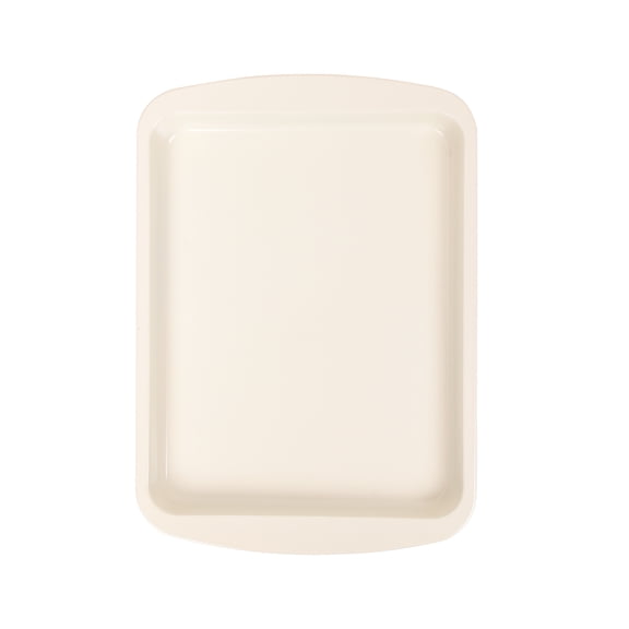 Mainstays Nonstick 10 in x 7 in Carbon Steel Rectangle Mini Cookie Pan, Cream