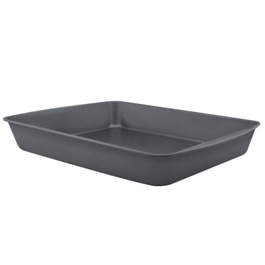 Mainstays Nonstick Jumbo Roaster, Roasting Pan, 17.2" x 12.7" x 2.7", Gray