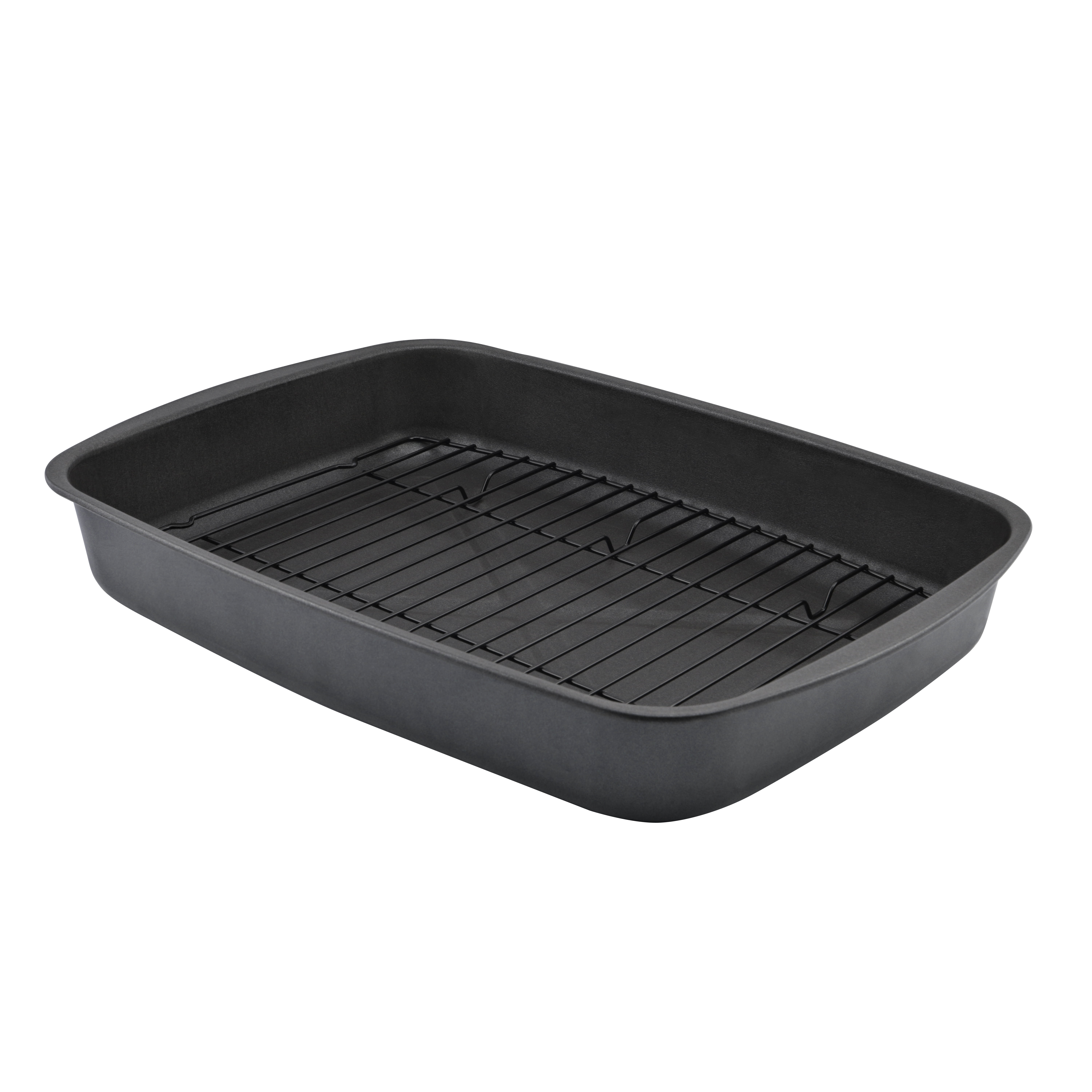  Good Cook Nonstick Large Roast Pan with Rack, 15 x 11, Gray :  Everything Else