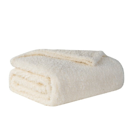 Mainstays Sherpa Queen Bed Blanket in Vanilla