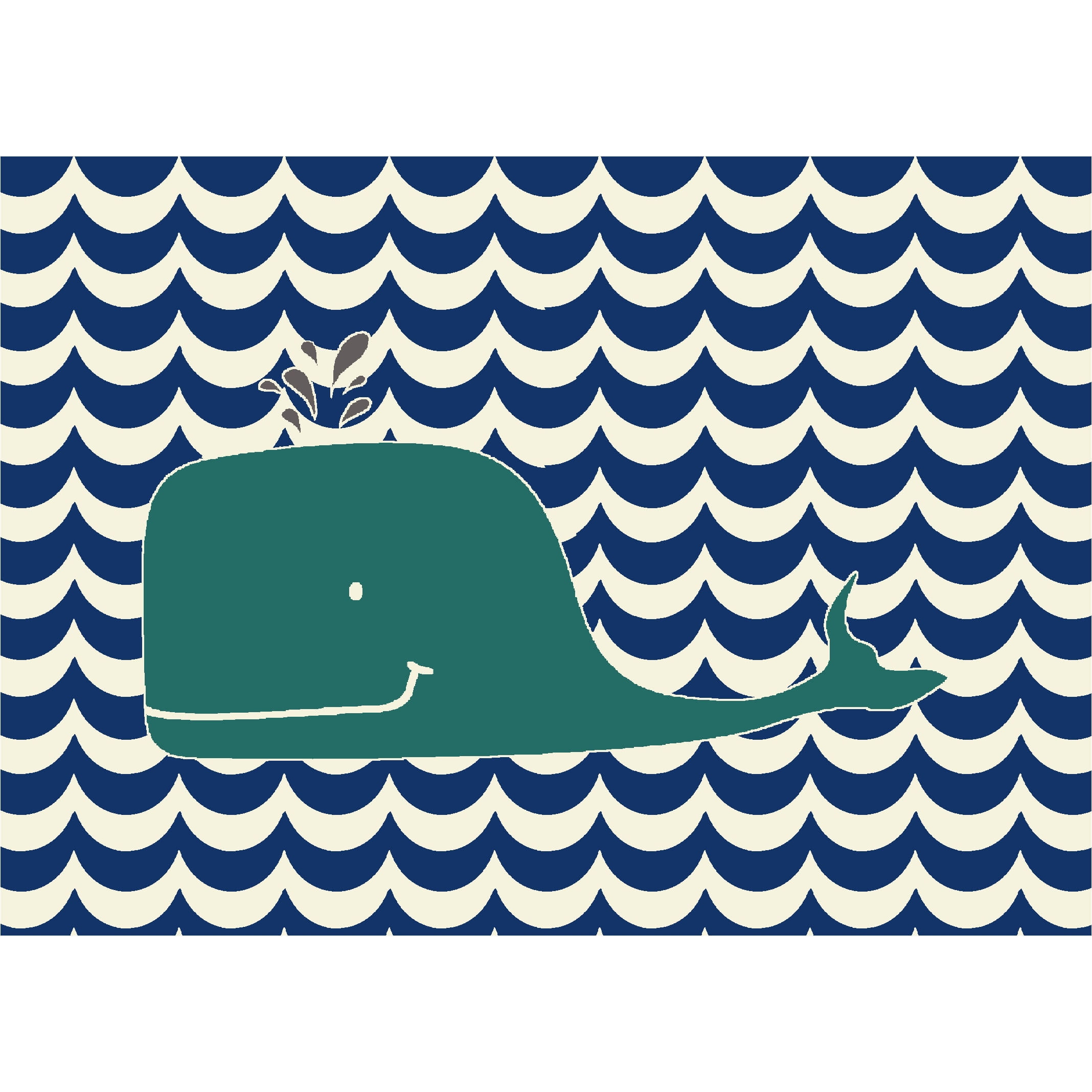 Mainstays Oh Whale Area Rug