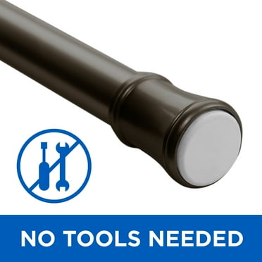 Mainstays Oil Rubbed Bronze Adjustable Tension Window Curtain Rod, 1" Diameter, 46" - 84"