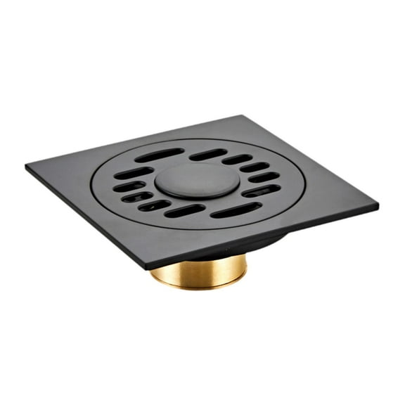 LOVIVER Washer Floor Drain Drain Backflow Preventer Brass Stainless Steel Square 4 inch for Household Bathroom Laundry Shower Kitchen