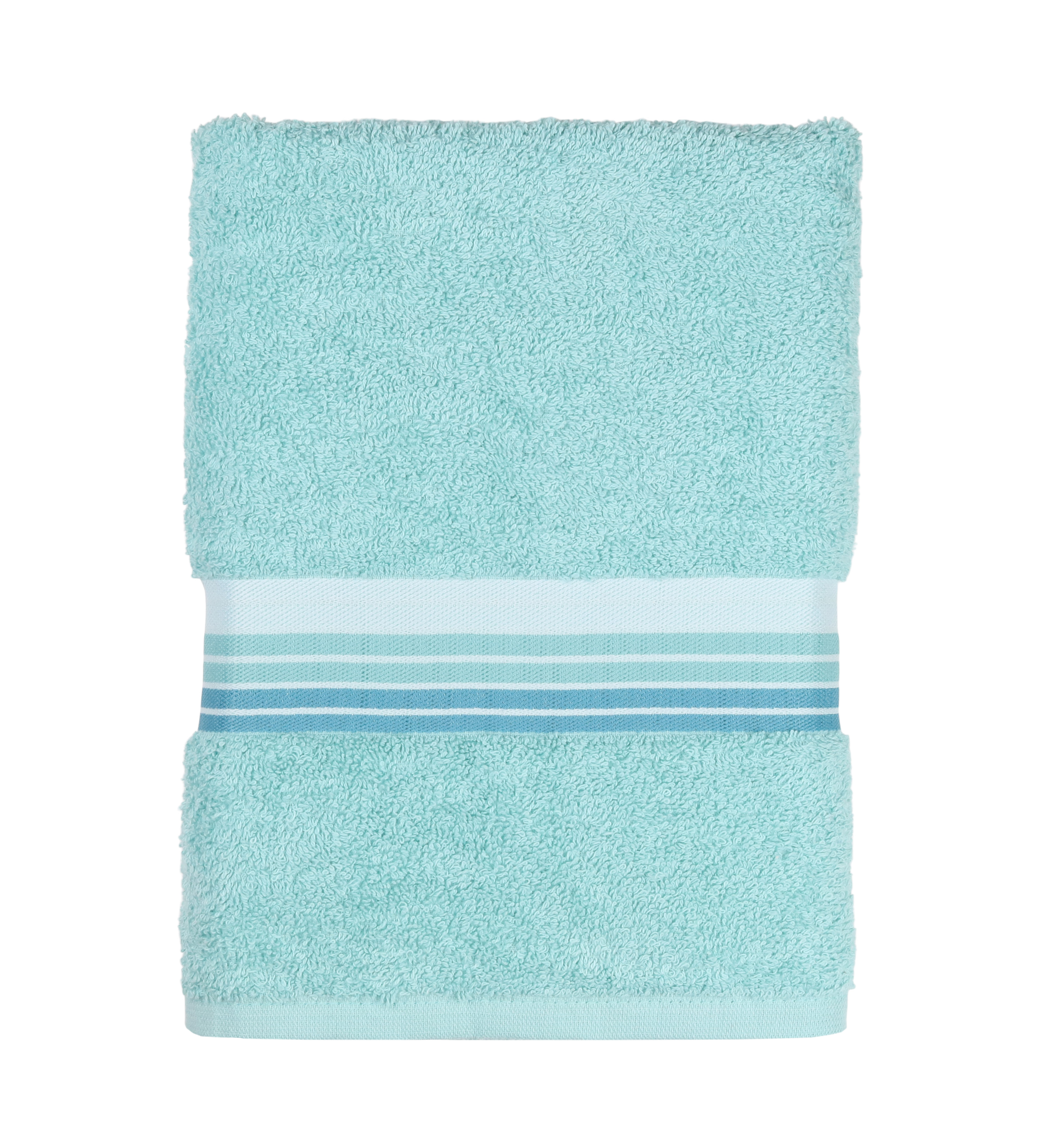 Mainstays Ombre Stripe Bath Towel, Clearly Aqua - image 1 of 9