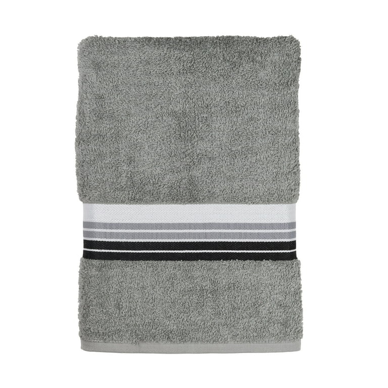 Mainstays Solid Hand Towel, Light School Grey