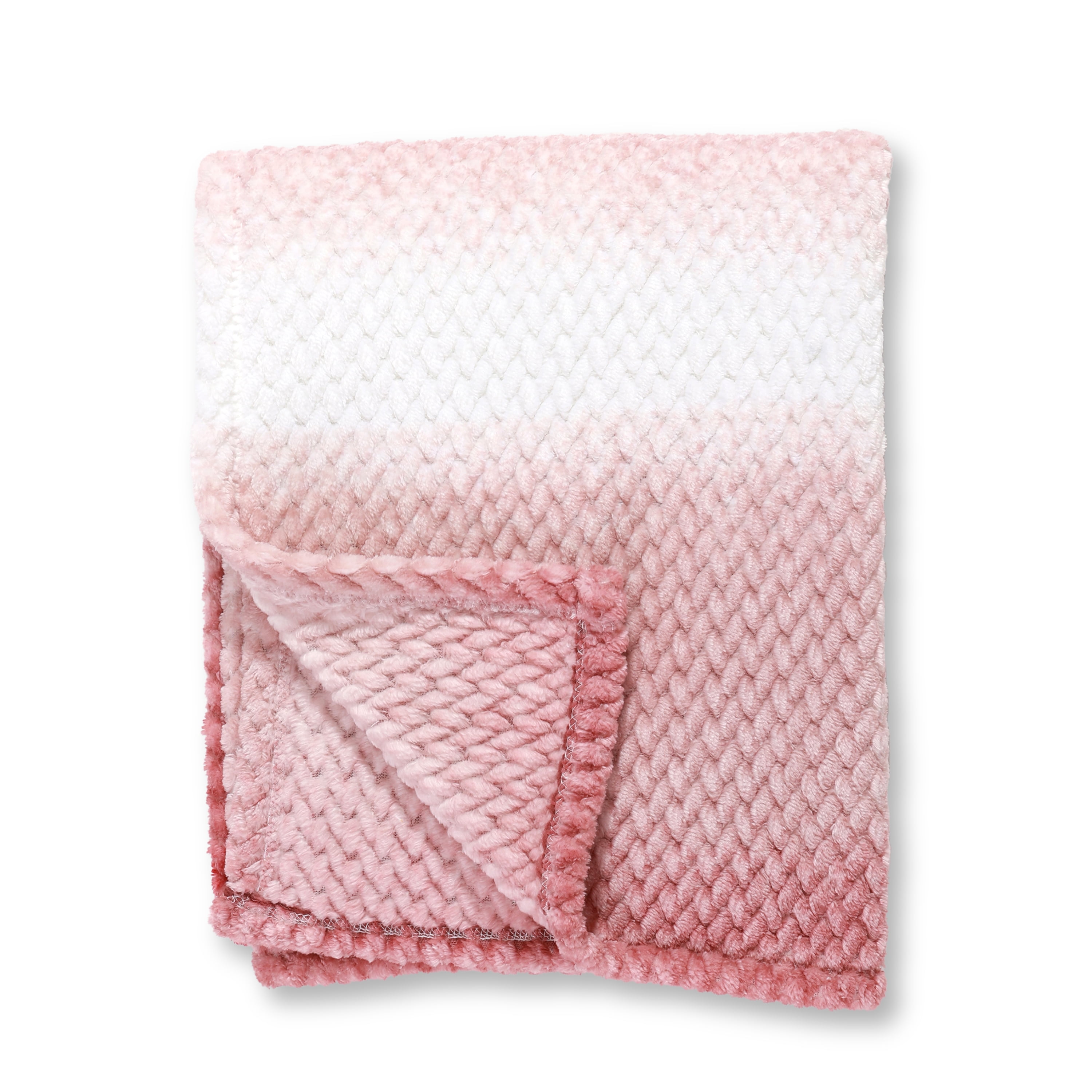 Mainstays Ombre Velvet Plush Throw, 50" X 60" Red