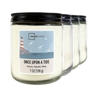 Deals on 4-Pk Mainstays Once Upon a Tide Scented Glass Jar Candle 7oz