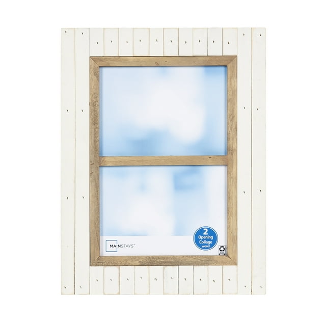 Mainstays Oracoke 2-Opening 5x7 Cream Collage Picture Frame