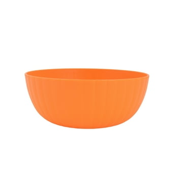 Mainstays - Orange Round Plastic Bowl, Ribbed, 38-Ounce