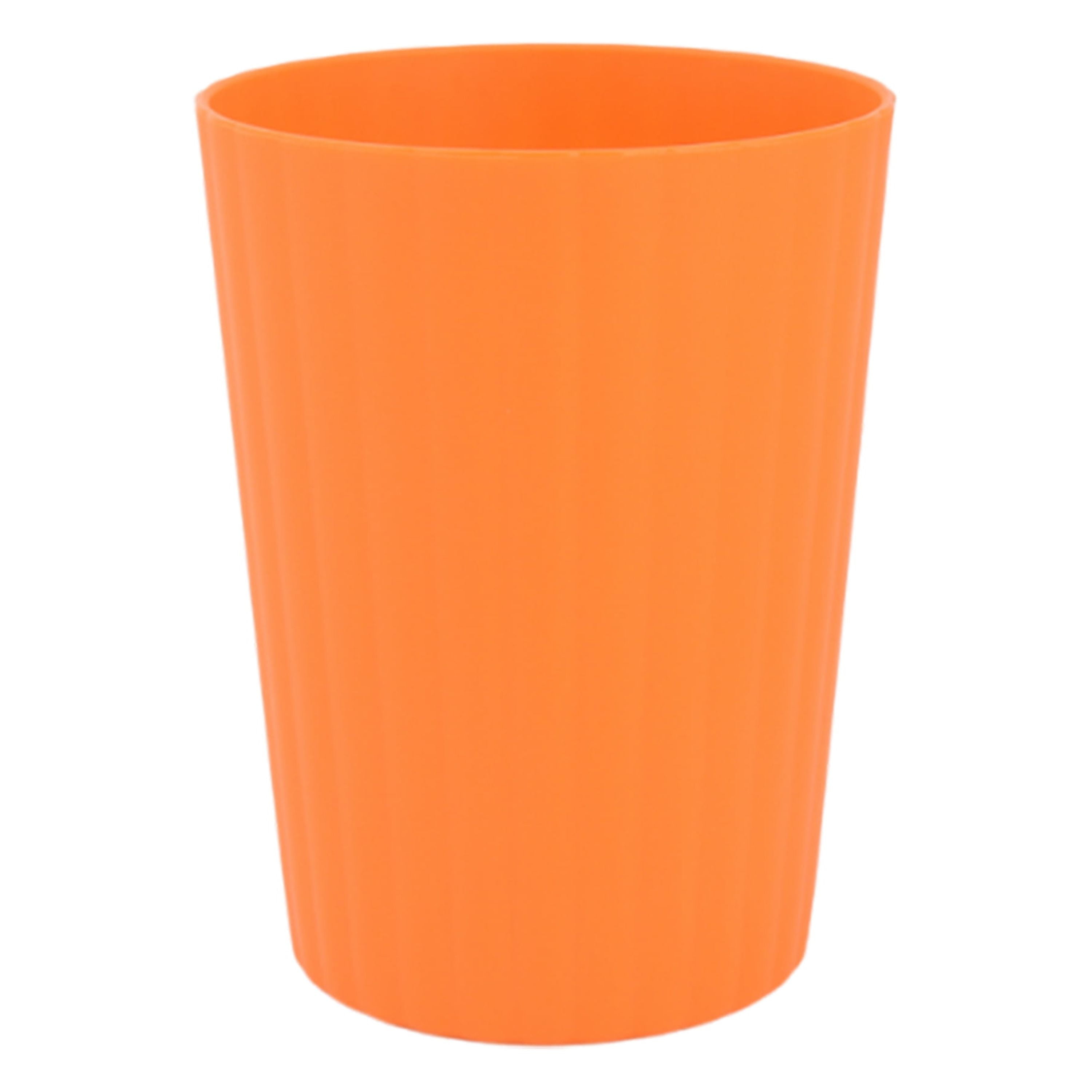 Mainstays - Orange Round Plastic Tumbler, Ribbed, 18-Ounce