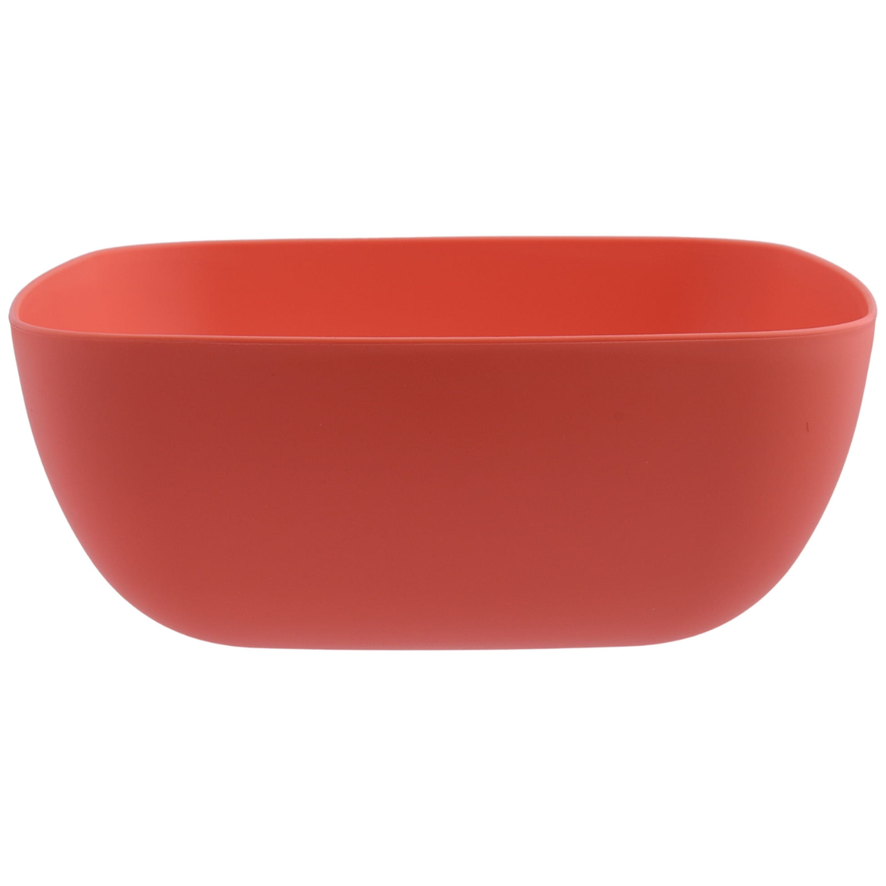 Set of 4, Mainstays Plastic Cereal Salad Bowls Round RED 38 oz for sale  online