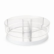 Mainstays Clear Lazy Susan Turntable Set with 3 Removable Bins for Organized Storage
