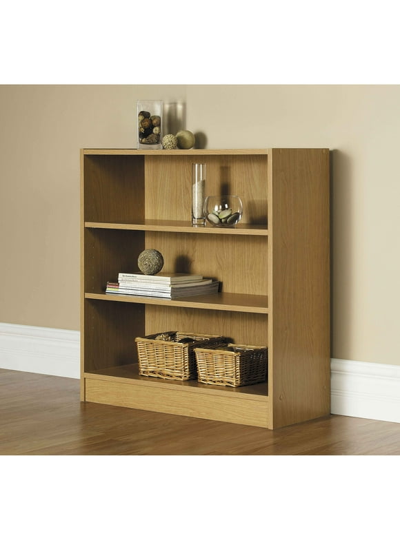 Mainstays Orion 32" 3-Shelf Wide Bookcase, Multiple Finishes