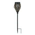 thumbnail image 1 of Mainstays Outdoor 22.3" H x 4.1" L x 4.1" W Solar Black Metal Flickering LED Pathway Light, 1 of 10