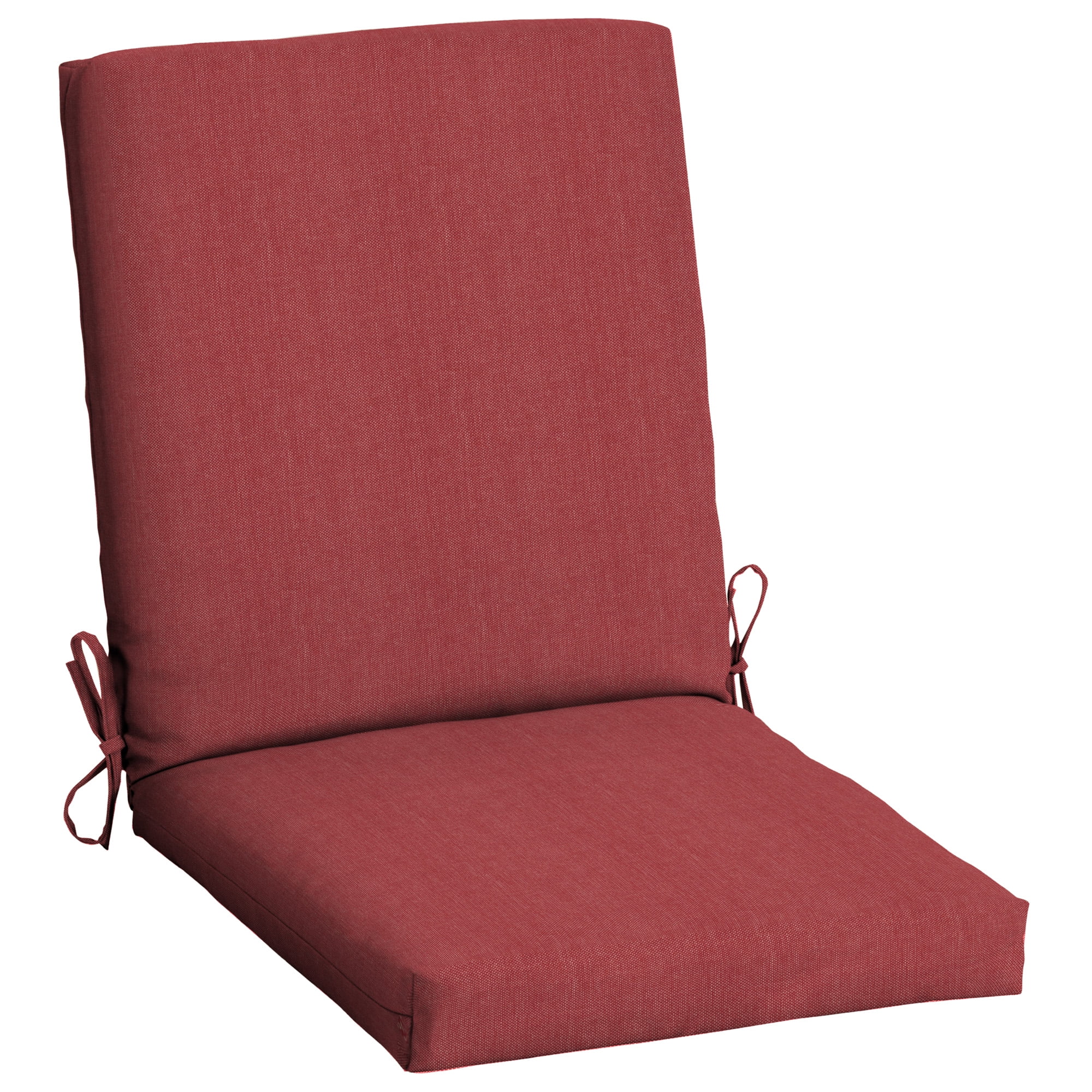 Mainstays Outdoor Chair Cushion 20 x 20 Really Red Texture Walmart