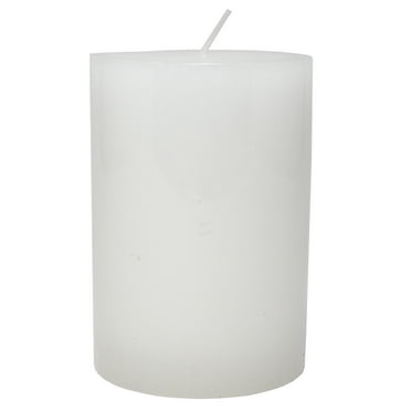 Mainstays Outdoor Citronella 2 Wick Pillar Candle, Yellow, 2 Count, 2 Pack