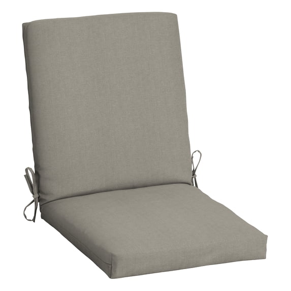 Mainstays Outdoor Dining Chair Cushion, 37 in x 19.5 in, Tan, Rectangle, 1 Piece