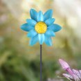 thumbnail image 1 of Mainstays Outdoor Dual Blue Flower 31.9"H Metal Wind Spinner, 1 of 9