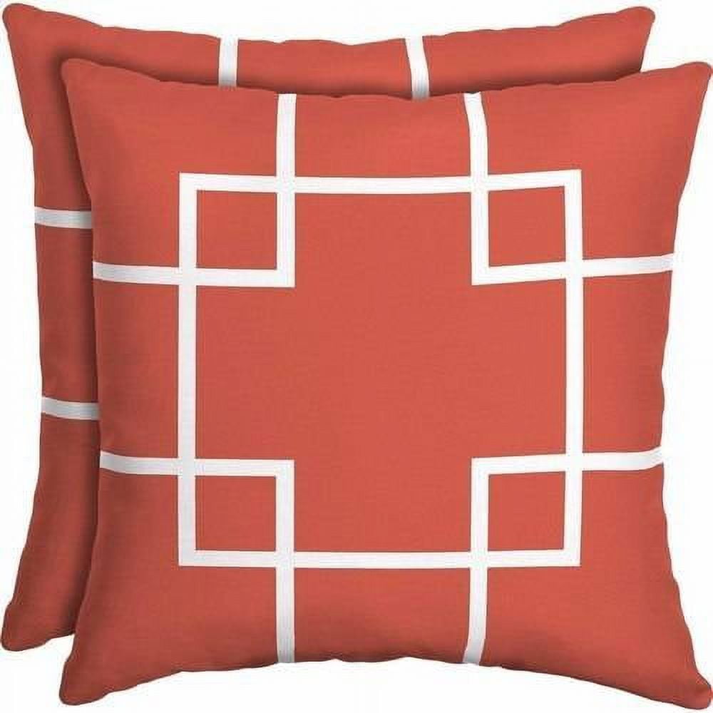 Mainstays Outdoor Patio 16" Square Toss Pillow, Set of 2