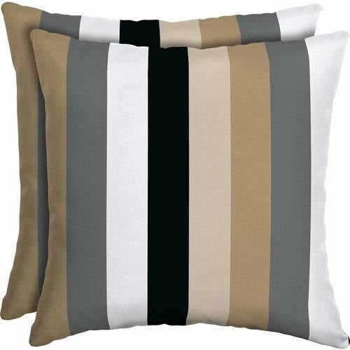 Mainstays Outdoor Patio 16" Square Toss Pillow, Set of 2