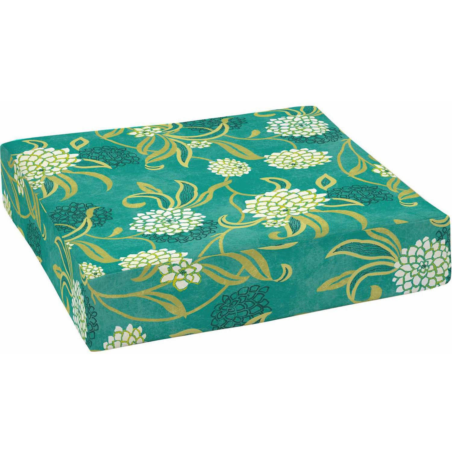 Mainstays Outdoor Patio Deep Seat Bottom Cushion, Snowball Floral