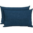 Mainstays Outdoor Patio Lumbar Toss Pillow, Set of 2, Multiple Patterns