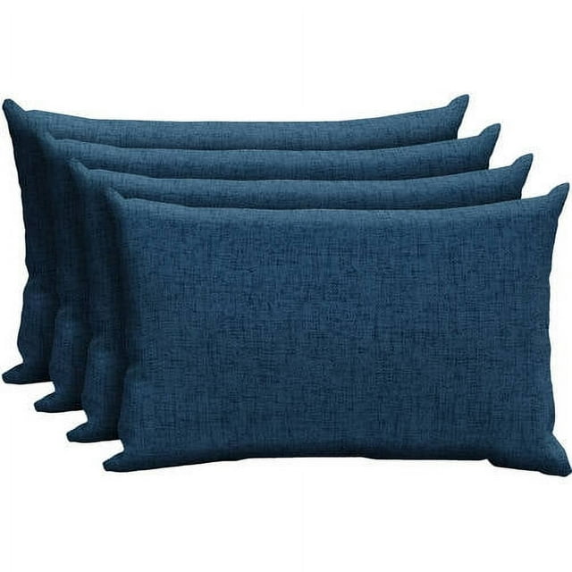 Mainstays Outdoor Patio Lumbar Toss Pillow, Set of 4, Multiple Patterns