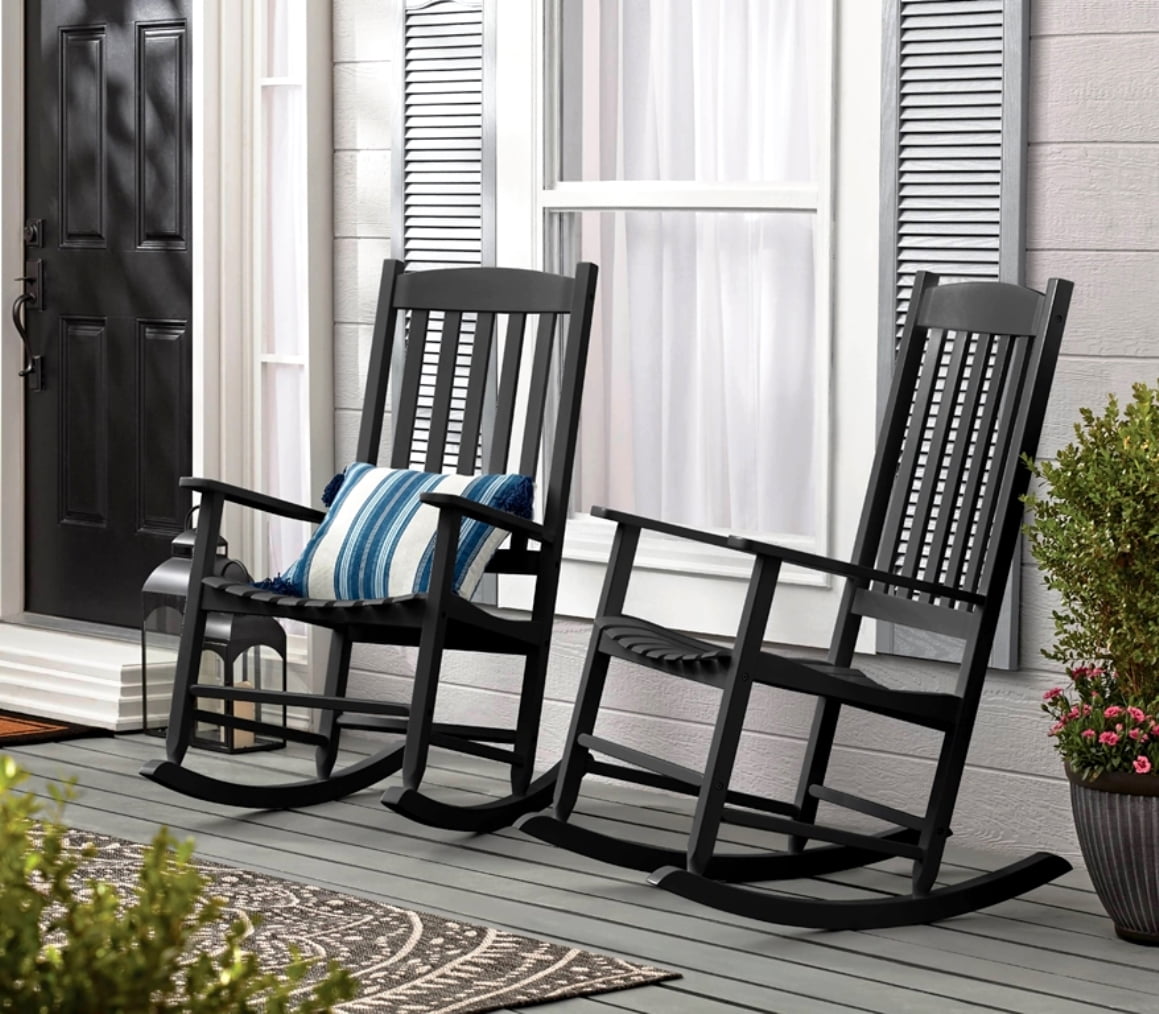 Mainstays Outdoor Wood Porch Rocking ...
