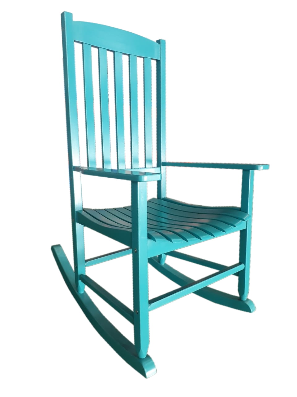 Mainstays Outdoor Wood Rocking Chair, Blue Turquoise Weather