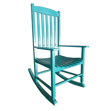 Mainstays Outdoor Wood Porch Rocking Chair, Turquoise