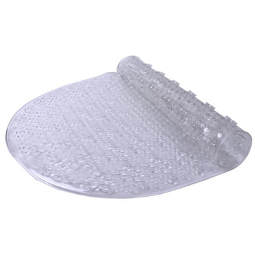 Mainstays Oval Bubble Bath Vinyl Tub Mat, Clear, 16" x 27"