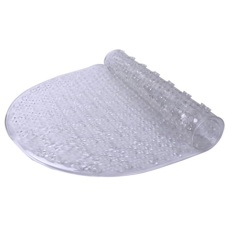 Mainstays Oval Bubble Bath Vinyl Tub Mat, Clear, 16" x 27"
