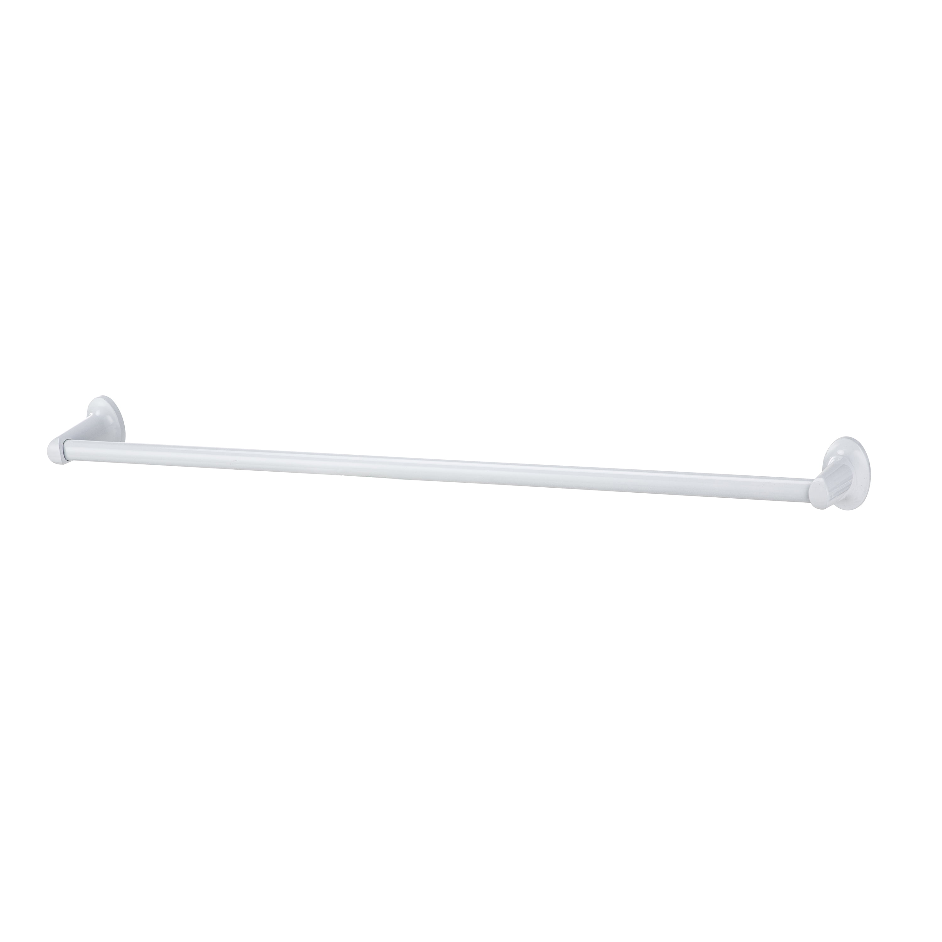 Mainstays Oval Style 24 inch Steel Wall Mount Towel Holder Bar, White Finish