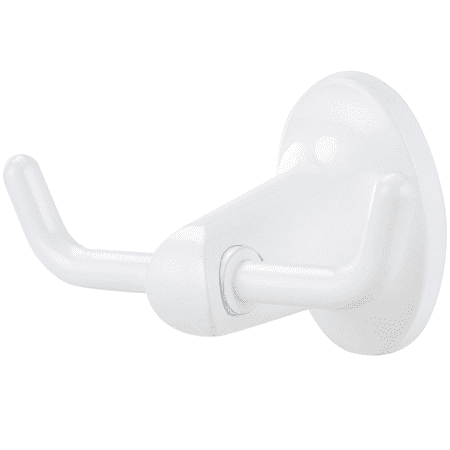 Mainstays Oval Style Steel Robe Wall Hook for Interior Locations, White, 3.23 in Assembled Width