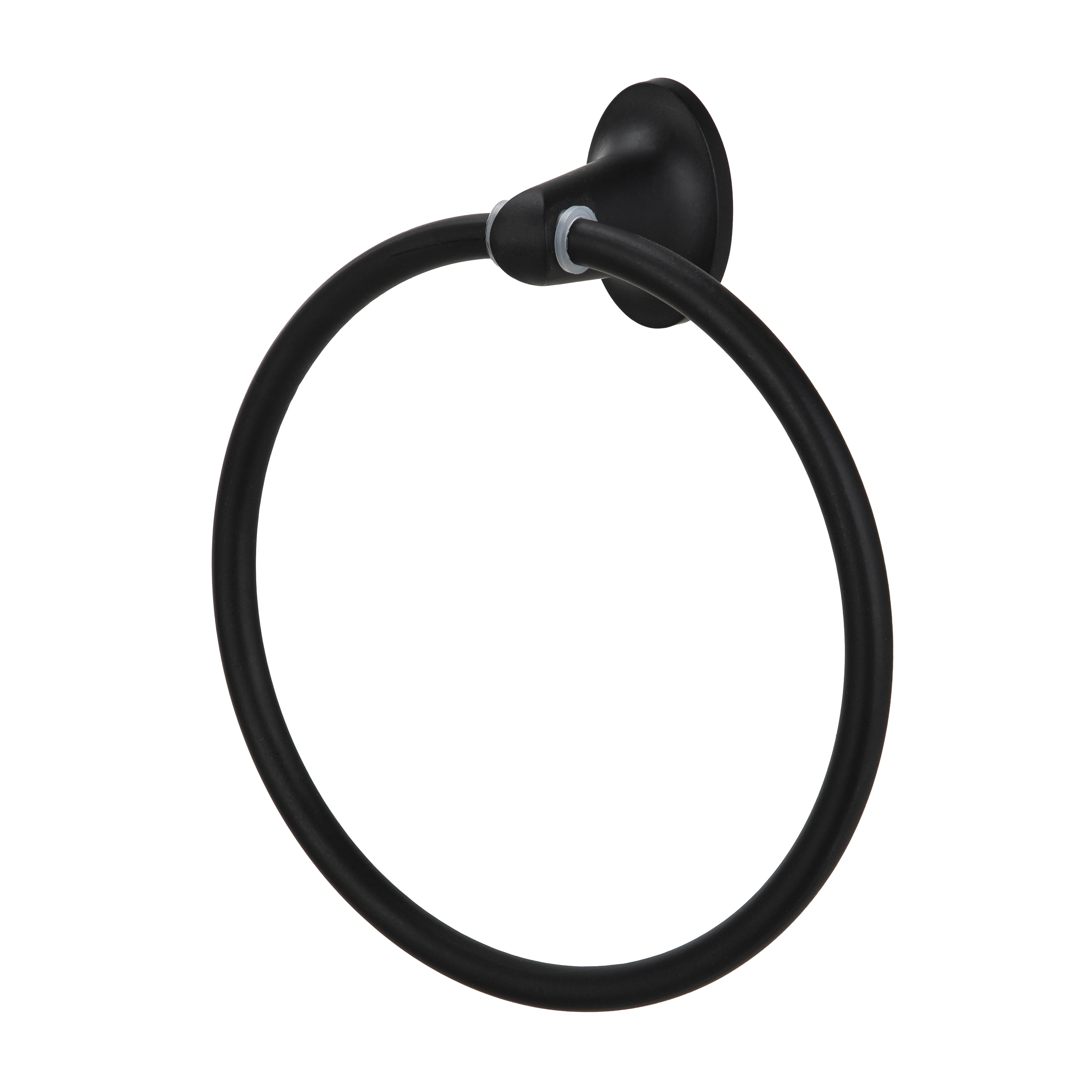 Mainstays Oval Style Wall Mount Towel Ring Matte Black Finish Walmart