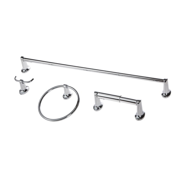 Mainstays Chrome 4PC Towel Holder Set - Walmart.com