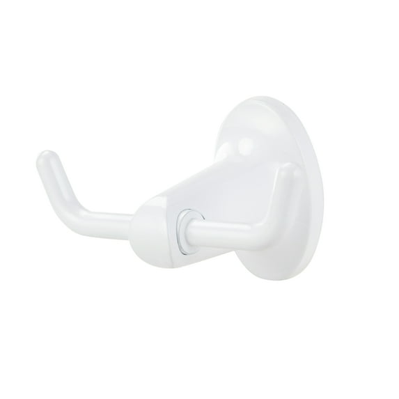 Mainstays Oval Style Zinc Robe Hook, Artic White Finish