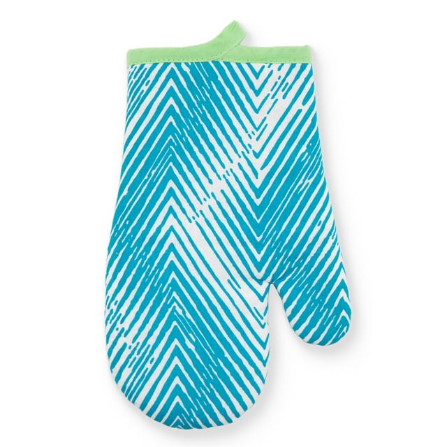 Mainstays Oven Mitt, Blue Chevron