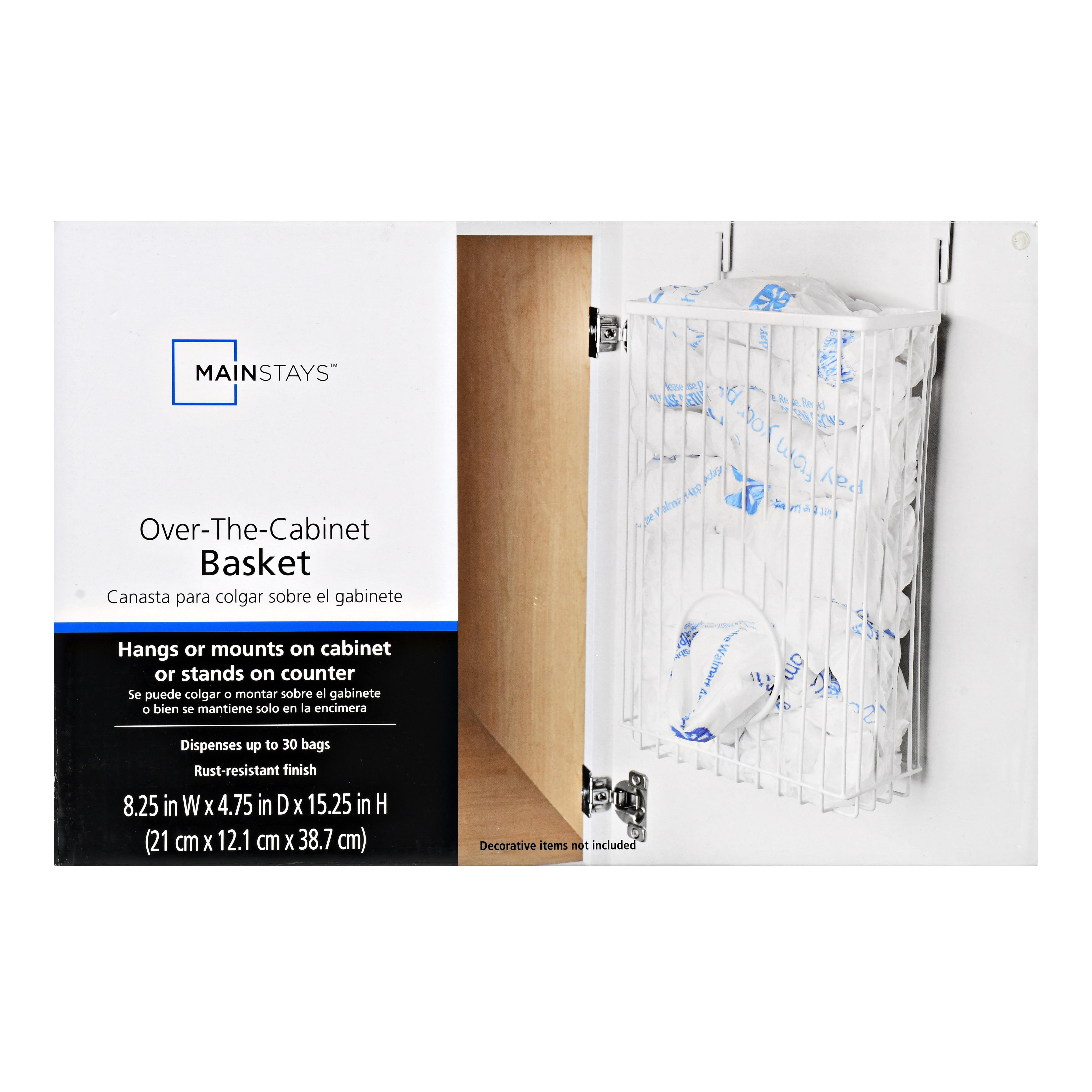 Mainstays Basket, White Coated Steel Kitchen