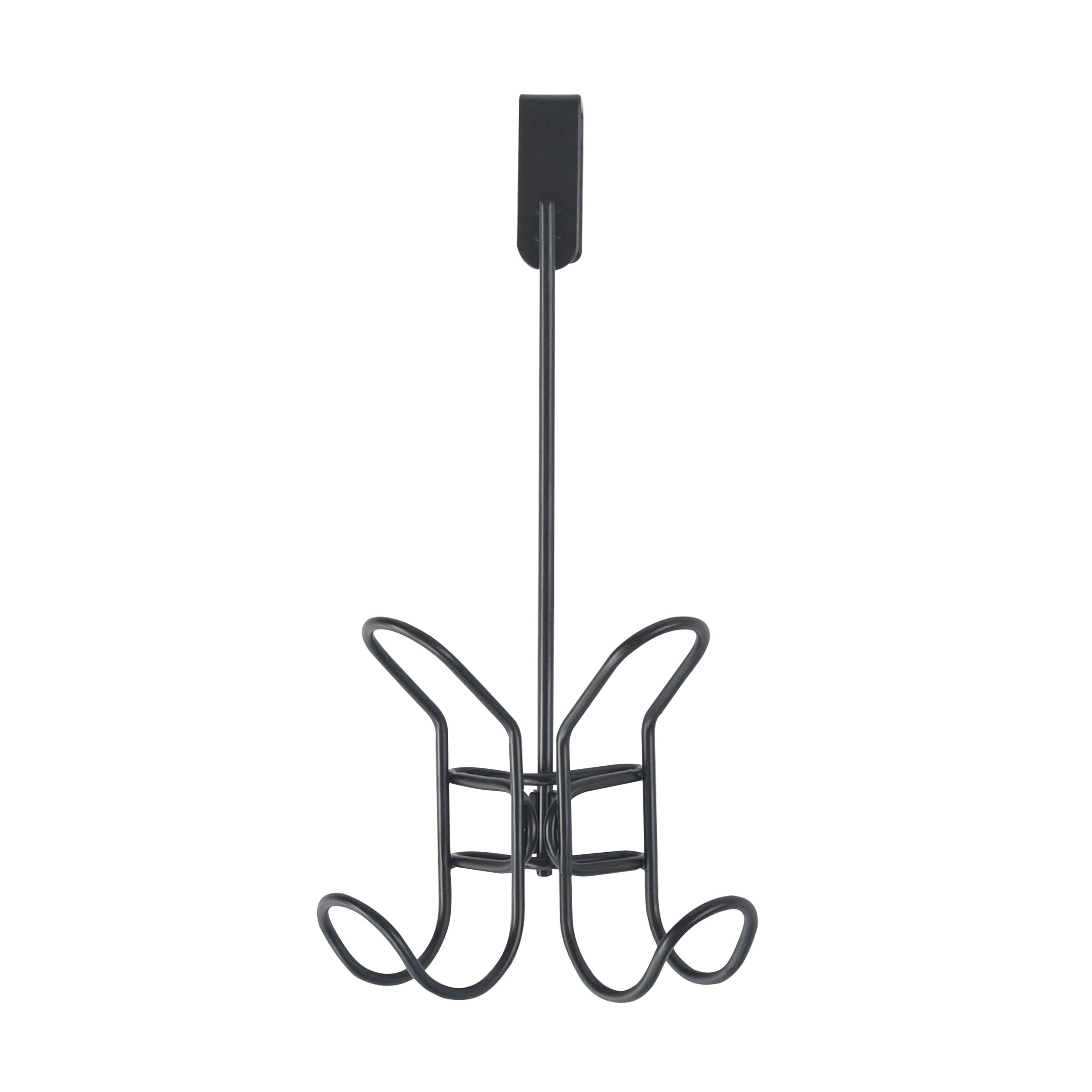 Mainstays Over The Door Double Metal Hook Black for Bathroom