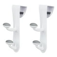 thumbnail image 1 of Mainstays White Over the Door Rubber Grip Hooks for Closet and Bathroom Storage, 2 Pack, 1 of 7