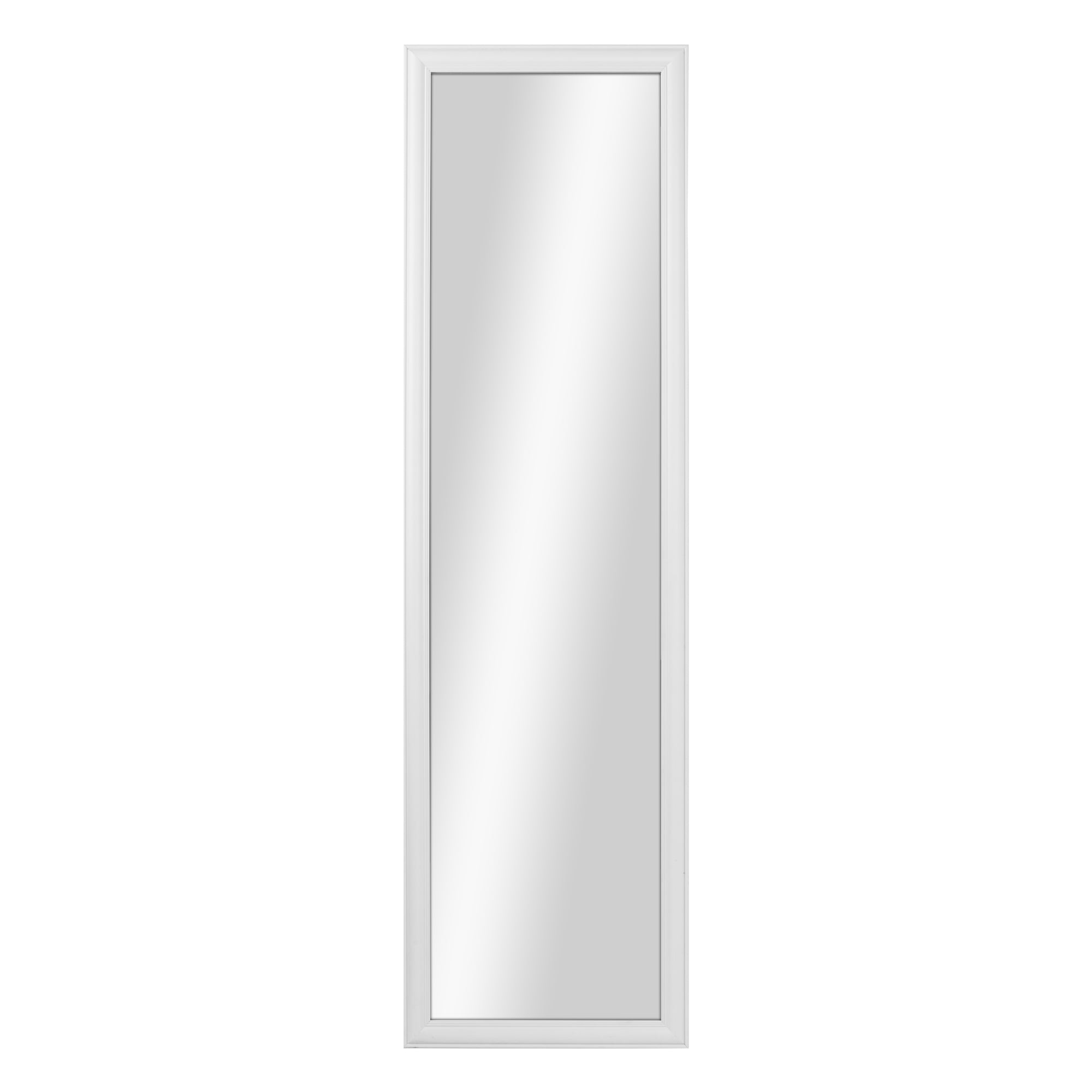 Mainstays Over-The-Door Rectangular Mirror 14.25IN X 50.25IN, White