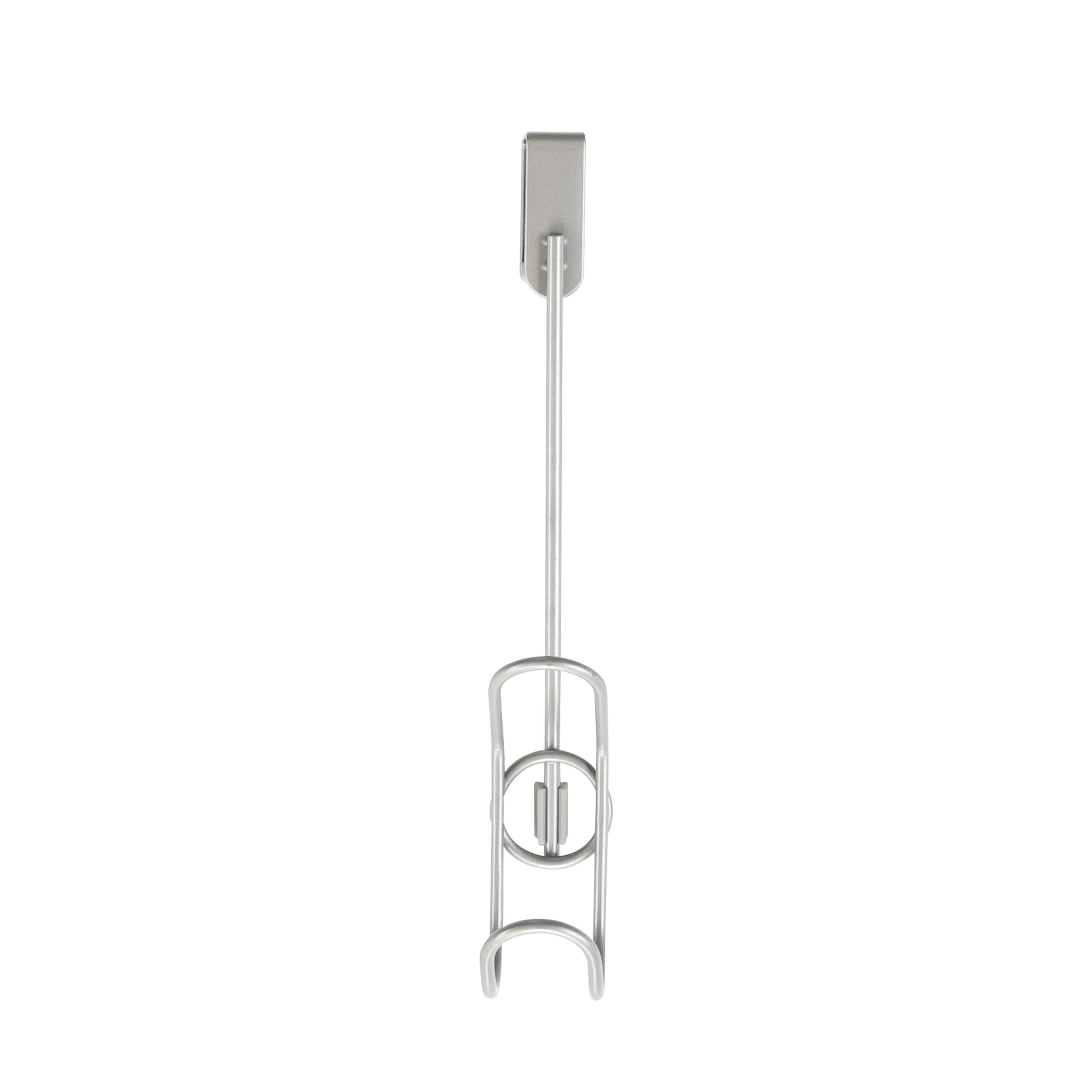 Mainstays Over-the-Door Single Hook, Metal Satin Nickel Finish