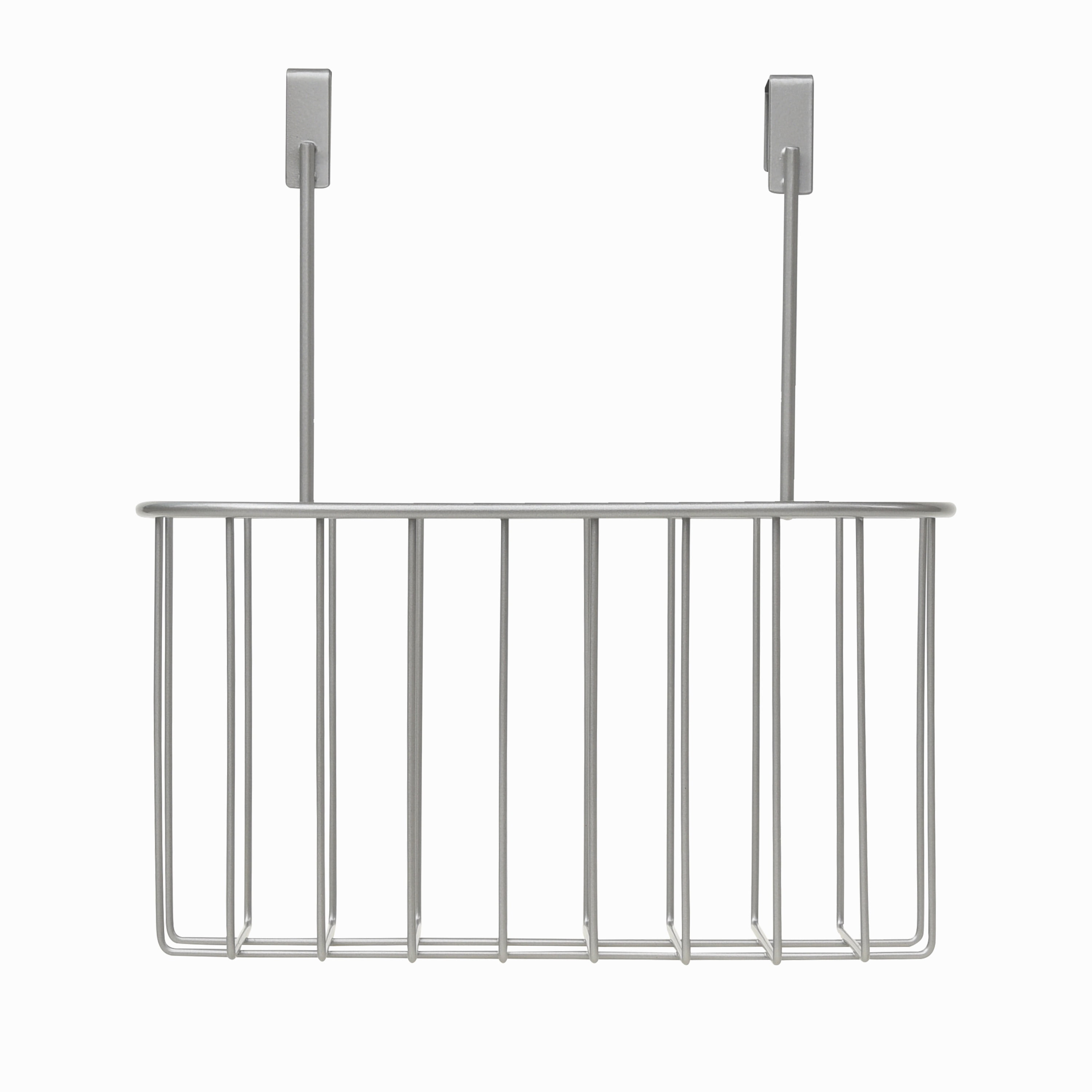 Mainstays Over the Cabinet Organization Basket, Satin Nickel, 10.24 in x 11.26 in x 6.26 in